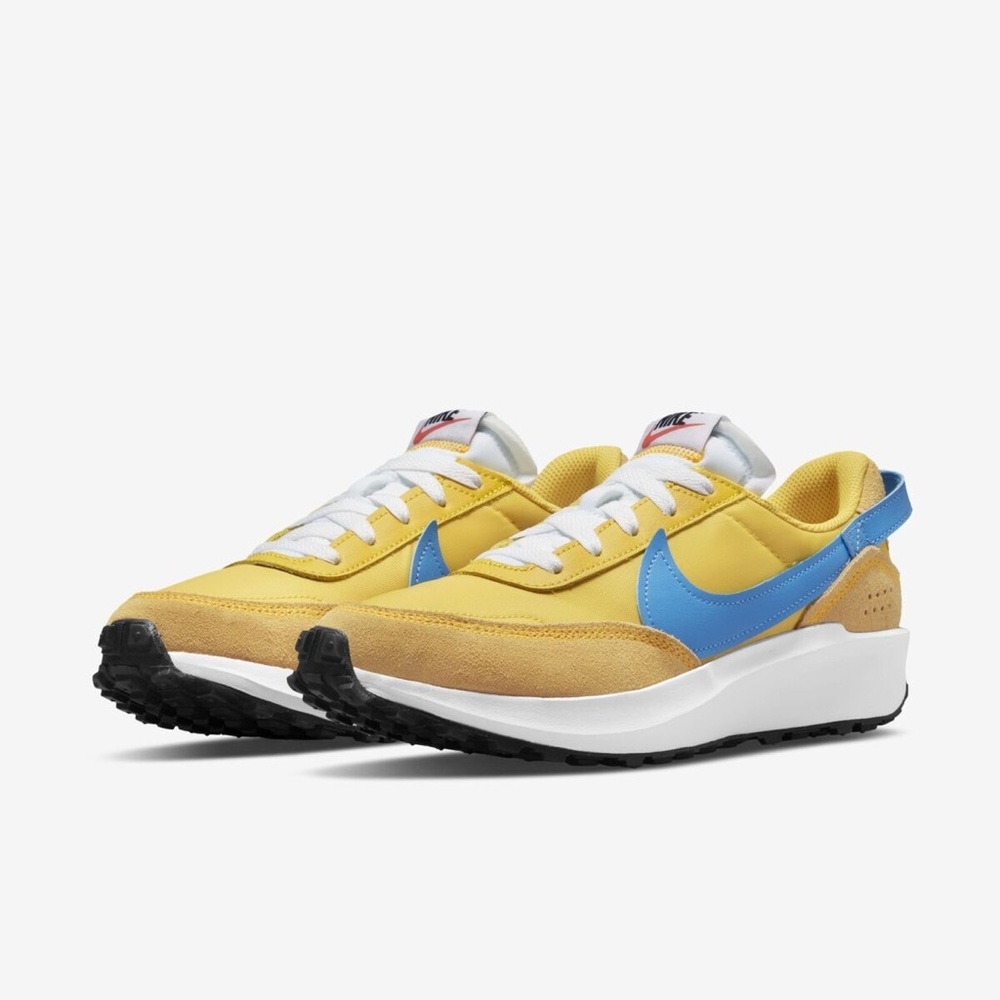 Nike Waffle Debut Sneaker in Vivid Sulfur/Blue/Sand Gold in Women’s 7. Worn Once